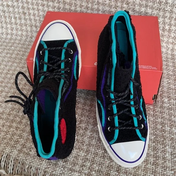 Converse Chuck 70 Hi Black/Court Purple/Egret Men’s - Picture 13 of 16